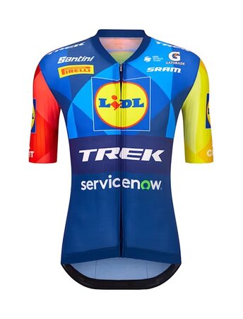 Cyklistický dres Santini Lidl-Trek RSL Team Tmavomodrá/Žltá