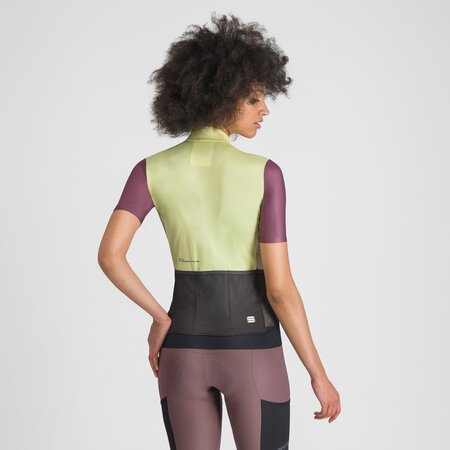 Cyklistický dres Sportful Supergiara Logo Shadow Lime/Bordeaux