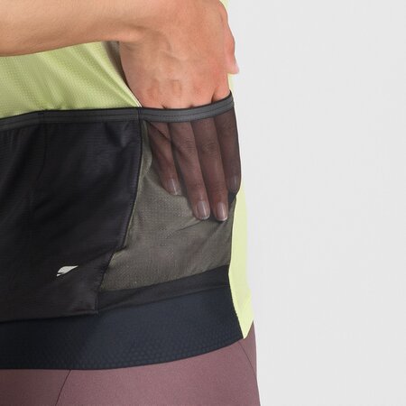 Cyklistický dres Sportful Supergiara Logo Shadow Lime/Bordeaux