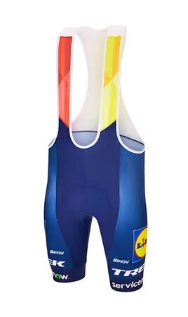 Cyklistické nohavice Replika Santini Lidl-Trek Tmavomodrá/Žltá