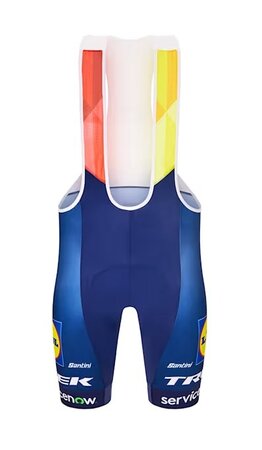 Cyklistické nohavice Replika Santini Lidl-Trek Tmavomodrá/Žltá