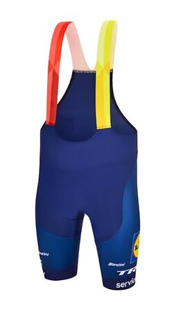 Cyklistické nohavice Santini Lidl-Trek RSL Team Tmavomodrá/Žltá