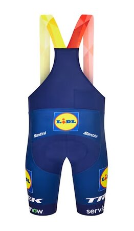 Cyklistické nohavice Santini Lidl-Trek RSL Team Tmavomodrá/Žltá