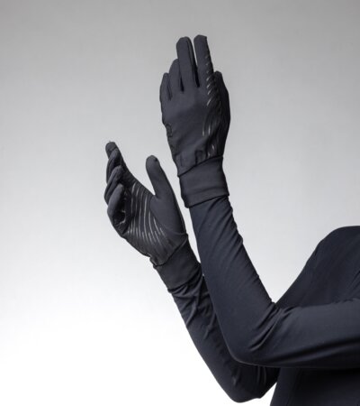 Cyklistické rukavice ALÉ Spirale Undergloves Black