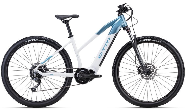 Elektrobicykel CTM Ruby X Biela Perleť / Sivomodrá 2023