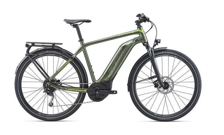 Elektrobicykel Giant Explore E+ 3 GTS Metallic Olive/Yellow 2021