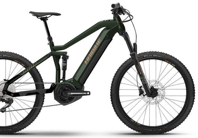 Elektrobicykel Winora Haibike Alltrail 4 Matt Green/Metal Gold/Black 2023