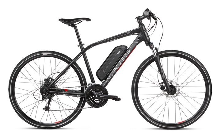 Elektrobicykel Kross Evado Hybrid 1.0 Black/Grey Matte 2022