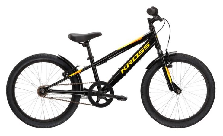 Bicykel Kross Racer 5.0 Black/Yellow/Orange Glossy 2022