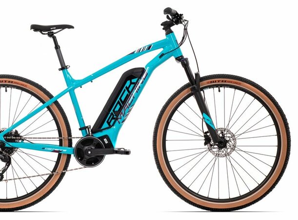 Elektrobicykel Rock Machine Catherine e70-29 Gloss Neon Cyan/Dark Crimson/Silver 2022