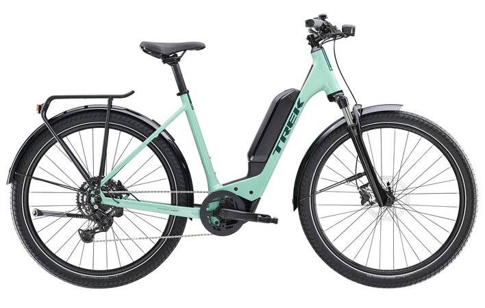 Elektrobicykel Trek Allant+ 5 Lowstep Blue Sage 400Wh 2025