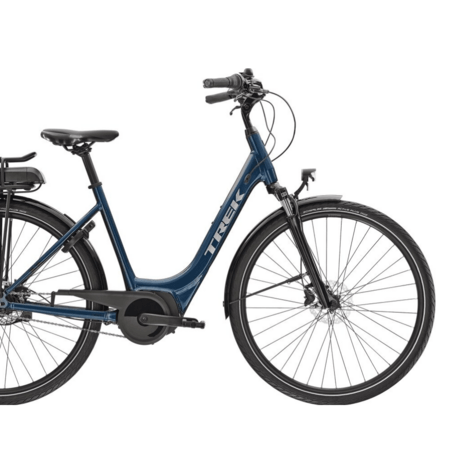Elektrobicykel Trek District+ 1 Lowstep 300Wh Dark Aquatic 2022