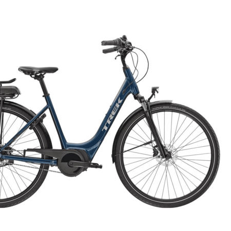 Elektrobicykel Trek District+ 1 Lowstep 400Wh Dark Aquatic 2022