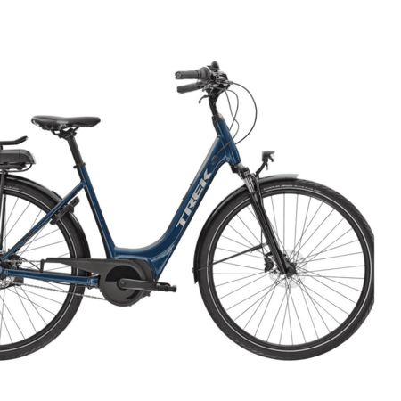 Elektrobicykel Trek District+ 1 Lowstep 500Wh Dark Aquatic 2022
