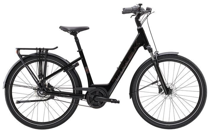 Elektrobicykel Trek District+ 2 Belt Lowstep Trek Black 2026