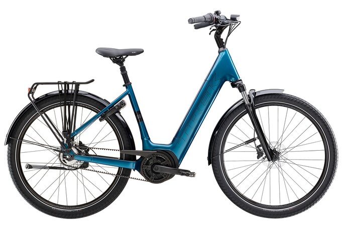 Elektrobicykel Trek District+ 3 Lowstep Belt 545Wh Dark Aquatic 2026