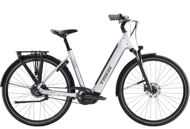 Elektrobicykel Trek District+ 3 N7 B LS Lunar Silver 2027