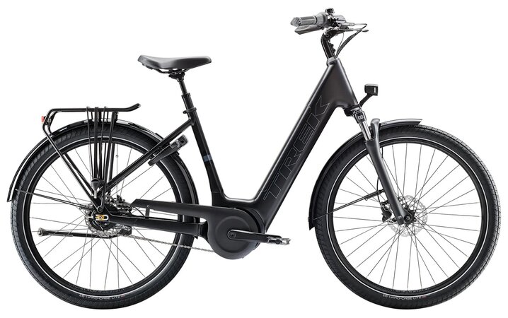 Elektrobicykel Trek District+ 4 Coaster Lowstep Trek Black Satin 545Wh 2026