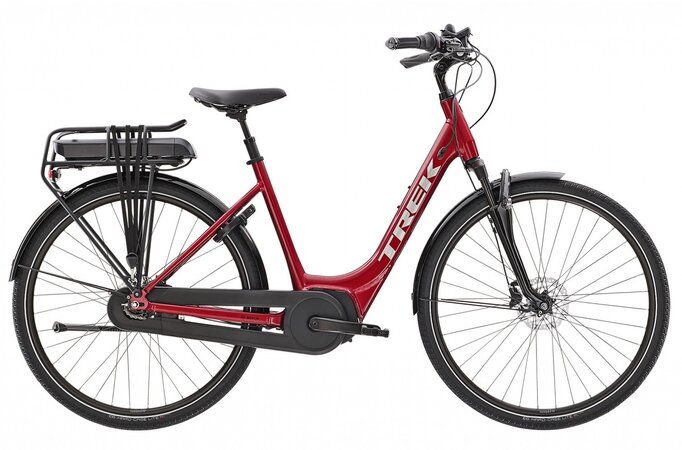 Elektrobicykel Trek District+ 4 Lowstep 500Wh Rage Red 2022