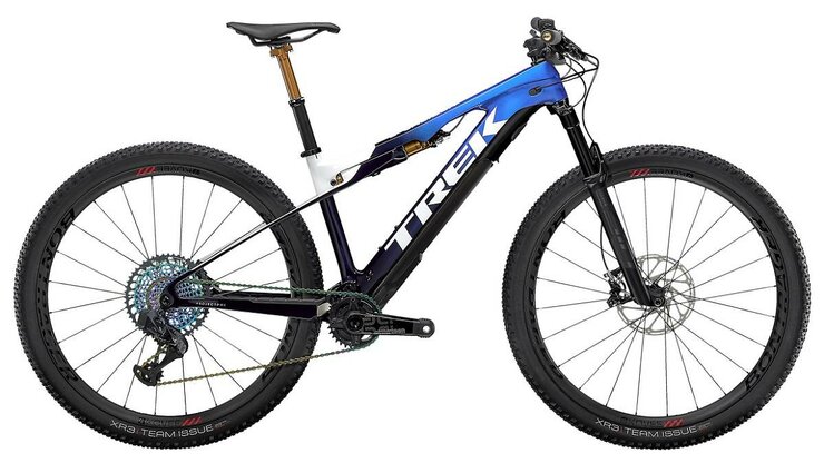Elektrobicykel Trek E-Caliber 9.9 XX1 AXS Gloss Alpine Navy Smoke/White 2022