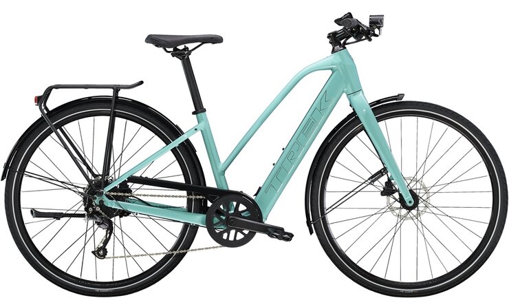 Elektrobicykel Trek FX+ 2 Stagger Blue Sage 2023