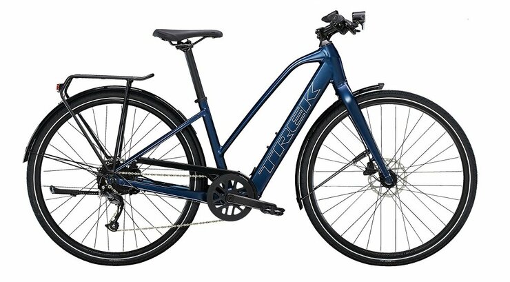 Elektrobicykel Trek FX+ 2 Stagger Satin Mulsanne Blue 2023