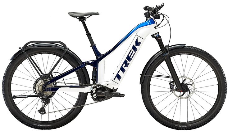Elektrobicykel Trek Powerfly FS 9 Equipped Crystal White/Alpine-Dark Blue Fade 2022