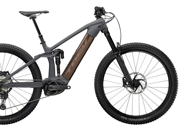 Elektrobicykel Trek Rail 9.8 XT Solid Charcoal to Root Beer Ano Decal 2021