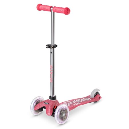 Kolobežka Micro MINI Deluxe Glitter LED Pink