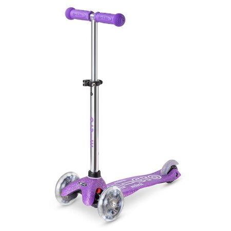 Kolobežka Micro MINI Deluxe Glitter LED Purple