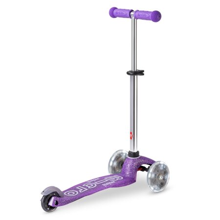 Kolobežka Micro MINI Deluxe Glitter LED Purple