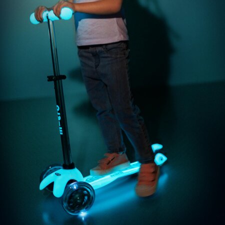 Kolobežka Micro MINI Deluxe Glow LED Plus Aqua