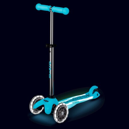 Kolobežka Micro MINI Deluxe Glow LED Plus Aqua