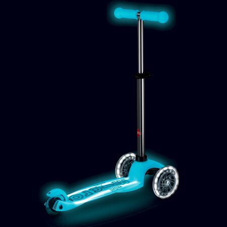 Kolobežka Micro MINI Deluxe Glow LED Plus Aqua