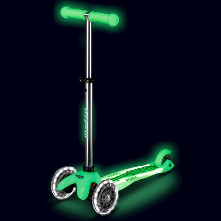 Kolobežka Micro MINI Deluxe Glow LED Plus Lime