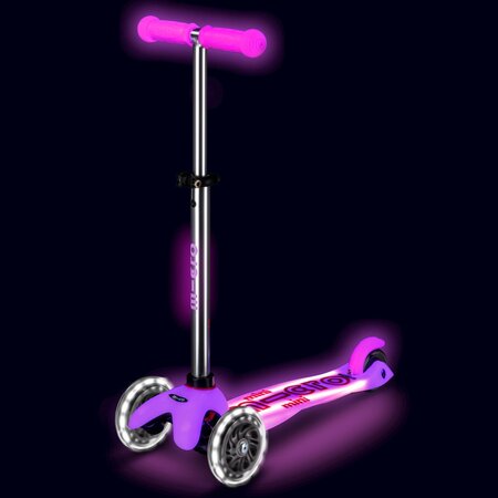 Kolobežka Micro MINI Deluxe Glow LED Plus Pink