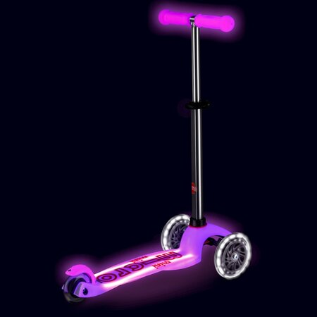 Kolobežka Micro MINI Deluxe Glow LED Plus Pink