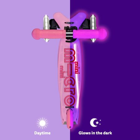 Kolobežka Micro MINI Deluxe Glow LED Plus Pink