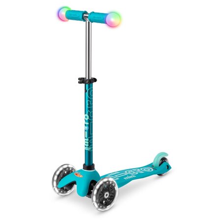Kolobežka Micro MINI Deluxe Magic LED Aqua