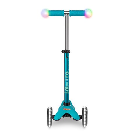 Kolobežka Micro MINI Deluxe Magic LED Aqua
