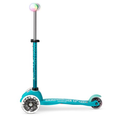 Kolobežka Micro MINI Deluxe Magic LED Aqua