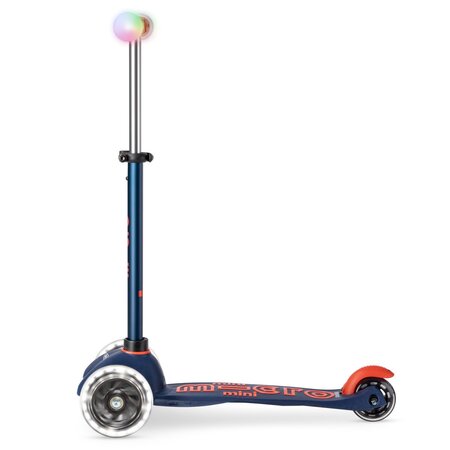 Kolobežka Micro MINI Deluxe Magic LED Navy Blue