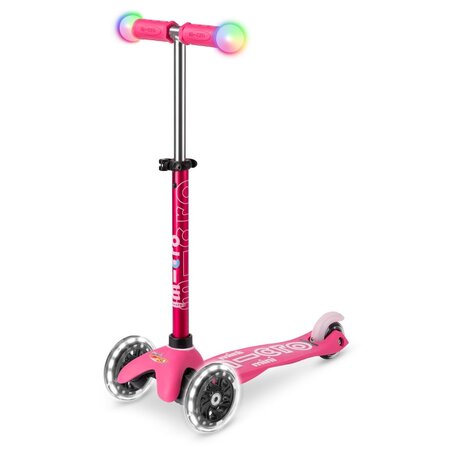 Kolobežka Micro MINI Deluxe Magic LED Pink