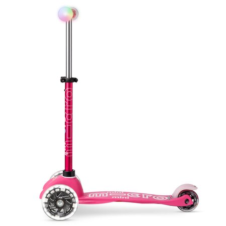Kolobežka Micro MINI Deluxe Magic LED Pink