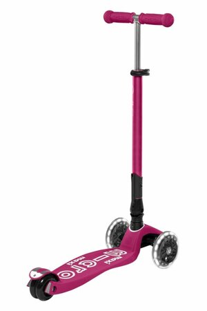 Kolobežka Micro MAXI Deluxe skladacia Berry Red LED