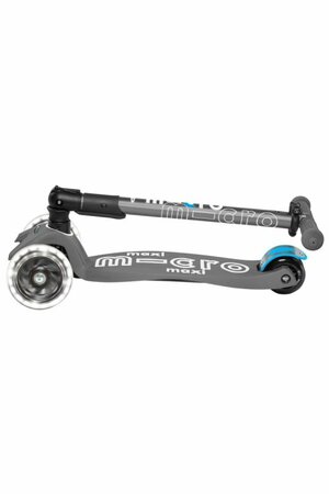 Kolobežka Micro MAXI Deluxe skladacie Volcano Grey LED