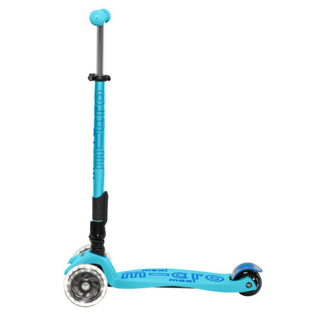 Kolobežka Micro MAXI Deluxe skladacia Bright Blue LED