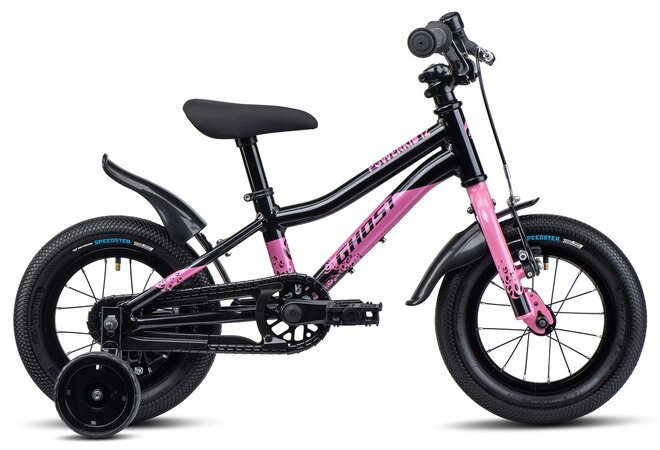 Bicykel Ghost Powerkid 12 Metallic Black/Pearl Pink Gloss E 2023