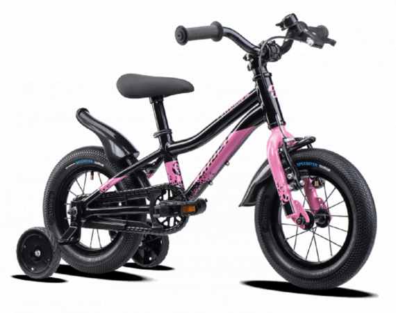 Bicykel Ghost Powerkid 12 Metallic Black/Pearl Pink Gloss E 2023