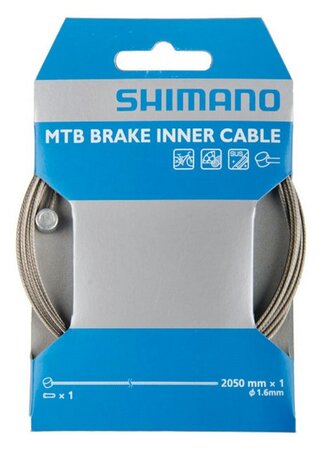 Lanko brzdové Shimano MTB 1,6 x 2050 mm Nerezové Lanko brzdové Shimano MTB 1,6 x 2050 mm Nerezové